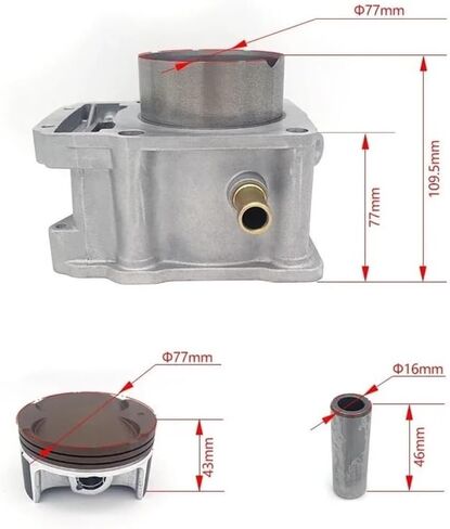 ZS174MN-5 Motorcycle 77mm Cylinder Block Piston Pin Ring Gasket Kit Fit For ZONGSHEN NB350 NB300 Engine 300cc Upgraded to 350cc in Saudi Arabia