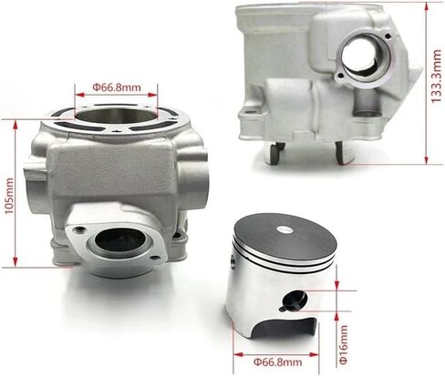 مجموعة اسطوانة تناسب std DT230 MT250 TSE250 66.8 مللي متر مكبس 4TP-11311-01 حشية 4TP-11181-00 مكبس 4TP-11631-10-AO خواتم 4TP-1161000 (مجموعة اسطوانة) in Saudi Arabia