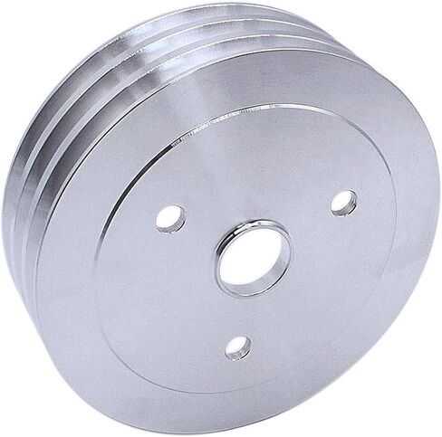 BestParts Chrome Polished Aluminum 2 Groove Short Water Pump and 3 Groove Crank Pulley Kit Compatible with SBC Chevy SBC 265 283 305 327 350 383 400 with Short Water Pump SWP in Saudi Arabia