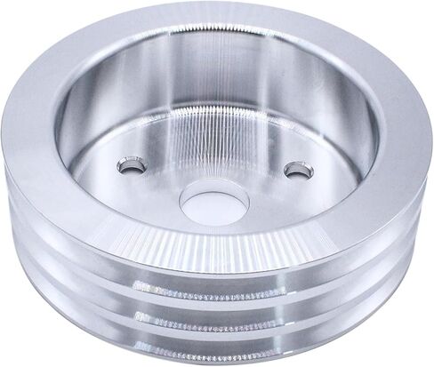 BestParts Chrome Polished Aluminum 2 Groove Short Water Pump and 3 Groove Crank Pulley Kit Compatible with SBC Chevy SBC 265 283 305 327 350 383 400 with Short Water Pump SWP in Saudi Arabia