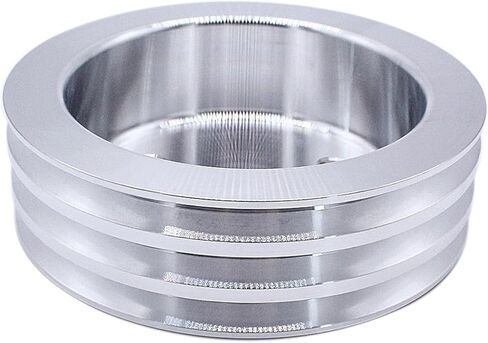 BestParts Chrome Polished Aluminum 2 Groove Short Water Pump and 3 Groove Crank Pulley Kit Compatible with SBC Chevy SBC 265 283 305 327 350 383 400 with Short Water Pump SWP in Saudi Arabia