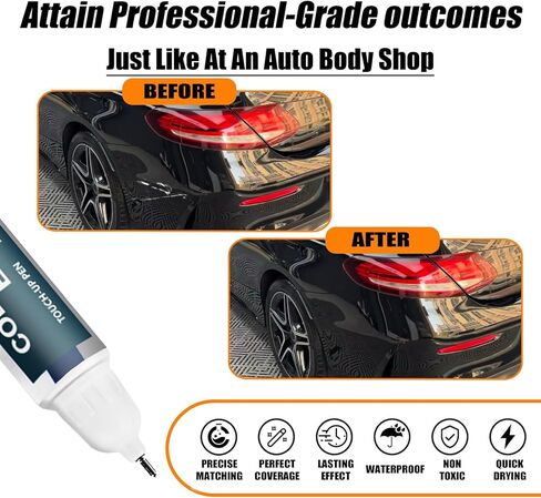 Car Touch Up Paint(Jet Black(040/9040 Black)) Compatible with Mercedes-Benz, Car Paint Pen Scratch Repair Two-In-One Touch Up Paint, Premium Car Scratch Remover for Deep Scratches in Saudi Arabia