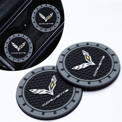 Cup Holder Insert Coaster Fit Corvette C1 C2 C3 C4 C5 C6 C7 C8 Racing 1LT 2LT 3LT,Anti Slip Car Cup Coaster Interior Accessories in Saudi Arabia