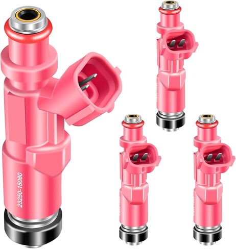 4 قطعة حاقن الوقود 23250-75080 FJ793 حاقن متوافق مع تويوتا تاكوما 2.4L 2.7L L4 2000 2001 2002 2003 2004 لـ 4Runner 2.7L 2000 يستبدل السيارات 23209-79135 مجموعة من 4 in Saudi Arabia