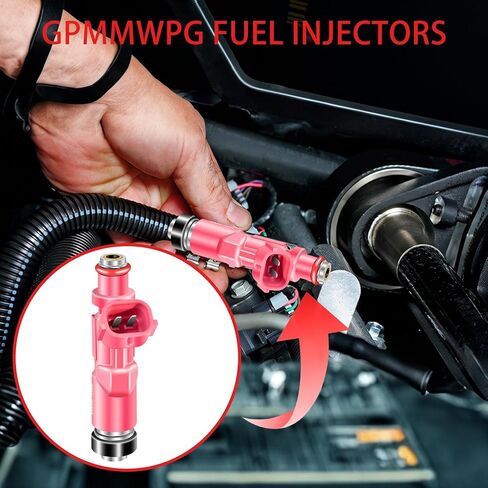 4 قطعة حاقن الوقود 23250-75080 FJ793 حاقن متوافق مع تويوتا تاكوما 2.4L 2.7L L4 2000 2001 2002 2003 2004 لـ 4Runner 2.7L 2000 يستبدل السيارات 23209-79135 مجموعة من 4 in Saudi Arabia