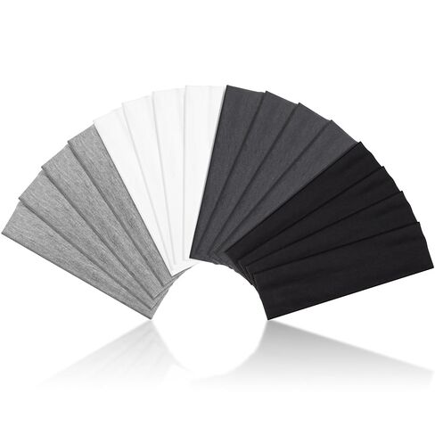 Headbands for Women Non Slip - 7PCS Fashion Sports Hair Bands for Women's Hair, Soft Cotton Cloth Stretchy Headbands for Women for Workout Yoga Running in Kuwait