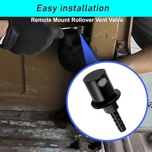 EFI Fuel Tank Vent Roll Over Valve External Remote Breather Check Valve 5/16" Hose Barb Fitting (Part #19-174) for Off-Road Vehicles, ATVs, and UTVs Durable Black Design in Saudi Arabia