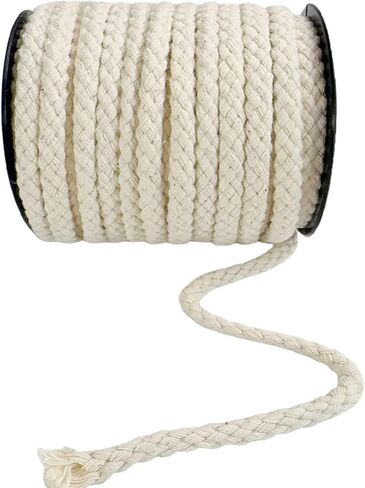 Macrame Cord 20 Yards, 6mm Natural Soft Polyester Cotton Rope for Sweatpants Bags, Sewing, Wall Hanging, DIY Crafts (Polyester, 6mm) in Saudi Arabia