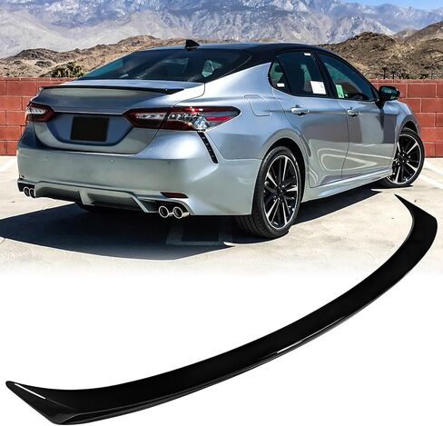 سبويلر خلفي للشاحنة لعام 2018 2019 2020 2021 2022 2023 2024 Toyota Camry Ascent SE SX/XSE Hybrid XLE Sedan Trunk Wing Tail Lip لامعة مطلية باللون الأسود من مادة ABS in Saudi Arabia