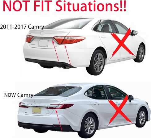 سبويلر خلفي للشاحنة لعام 2018 2019 2020 2021 2022 2023 2024 Toyota Camry Ascent SE SX/XSE Hybrid XLE Sedan Trunk Wing Tail Lip لامعة مطلية باللون الأسود من مادة ABS in Saudi Arabia