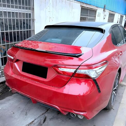 سبويلر خلفي للشاحنة لعام 2018 2019 2020 2021 2022 2023 2024 Toyota Camry Ascent SE SX/XSE Hybrid XLE Sedan Trunk Wing Tail Lip لامعة مطلية باللون الأسود من مادة ABS in Saudi Arabia