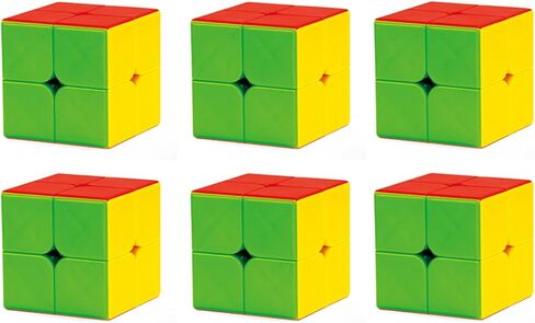 مجموعة مكعبات السرعة 2×2 مكونة من 6 قطع، مكعبات سرعة بهيكل مضاد للانفجار، مكعبات احجية العاب الحفلات للاطفال، جميع الاعمار، مناسبة للمبتدئين واللاعبين المحترفين in Kuwait