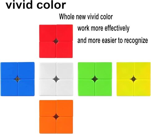 مجموعة مكعبات السرعة 2×2 مكونة من 6 قطع، مكعبات سرعة بهيكل مضاد للانفجار، مكعبات احجية العاب الحفلات للاطفال، جميع الاعمار، مناسبة للمبتدئين واللاعبين المحترفين in Kuwait