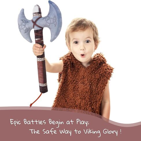 June Garden Kids Roman Centurion Helmet – Soft Plush Pretend Play Armor with Red Crest – Historical Dress-Up Costume Accessory for Boys & Girls Ages 3+ in Kuwait