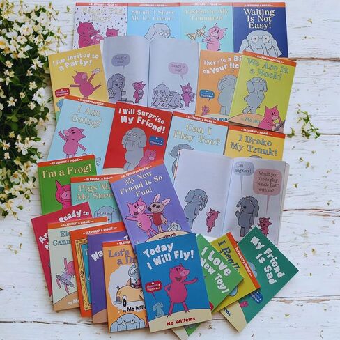 مجموعة من 25 كتابًا من مجموعة كتب Mo Willems Elephant and Piggie Books ذات الغلاف الورقي للأطفال in Kuwait