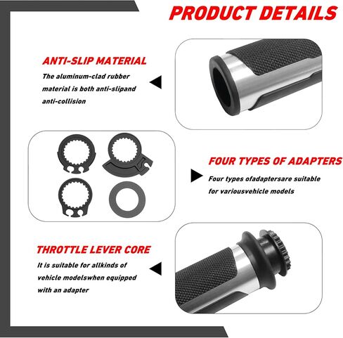 7/8" 22mm Motorcycle Handlebar CNC Brake Master Cylinder Reservoir Clutch and Brake Lever Left & Right Set+Hand Grips+Handlebar Ends Set for Honda Kawasaki Suzuki Yamaha (Black) in Saudi Arabia