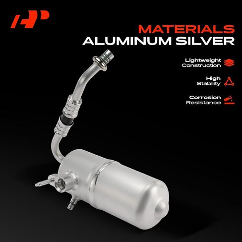 مكيف هواء ألومنيوم ممتاز A/C مجفف استقبال متوافق مع موديلات Ford & Lincoln - F-150 2004 4.6L 5.4L، F-150 2005 4.2L 5.4L، F-150 2006-2008، F-150 Heritage 2004 5.4L، Mark LT، فضي in Kuwait
