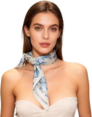 Mulberry Silk Scarf – Square 21" Neckerchief Head Wrapping Scarves for Women, Ladies. Men's Lightweight Neck Scarves in Saudi Arabia