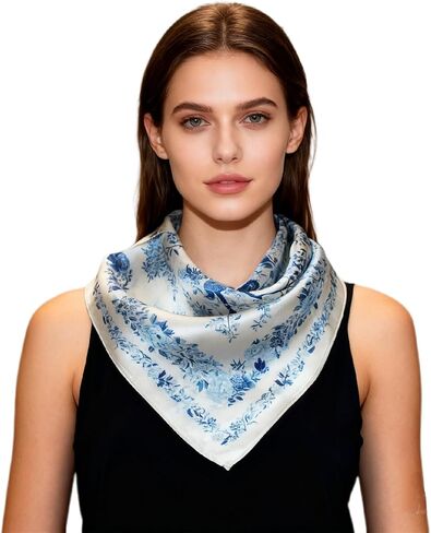 Mulberry Silk Scarf – Square 21" Neckerchief Head Wrapping Scarves for Women, Ladies. Men's Lightweight Neck Scarves in Saudi Arabia