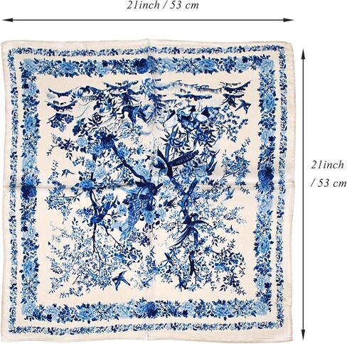 Mulberry Silk Scarf – Square 21" Neckerchief Head Wrapping Scarves for Women, Ladies. Men's Lightweight Neck Scarves in Saudi Arabia