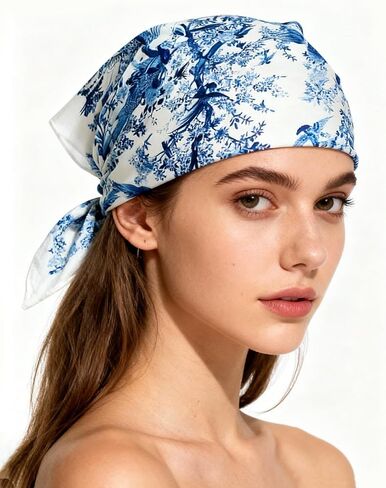 Mulberry Silk Scarf – Square 21" Neckerchief Head Wrapping Scarves for Women, Ladies. Men's Lightweight Neck Scarves in Saudi Arabia