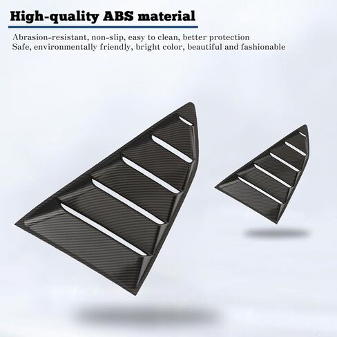 Kurtz Rear Side Window Louvers for Chevy Camaro 2016-2018 2019 2020 2021 2022 2023 2024 Triangular Window Glass Blinds Air Vent Scoop Shades Cover Blinds Trim Sport Accessories ABS Carbon Fiber 2PCS in Saudi Arabia