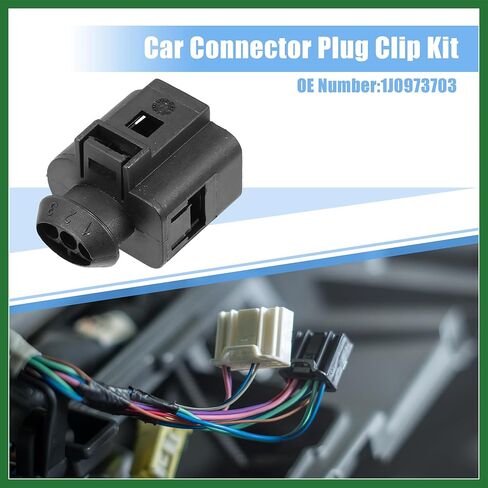 Motoforti 1 Set No.1J0973703 مختومة 3 طريقة دبوس موصل سالب قابس مهايئ مجموعة أدوات استبدال لشركة فولكس فاجن لأودي طويلة الأمد in Saudi Arabia