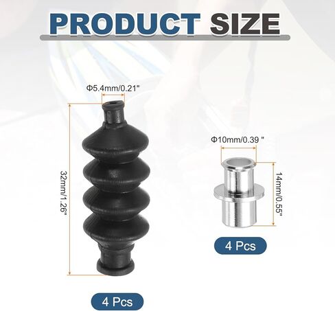 MECCANIXITY 4Sets 32mm Waterproof Push Rod Rubber Seal Bellow with Aluminum Mount for RC Boat Brushless Electric Boat Car in Saudi Arabia
