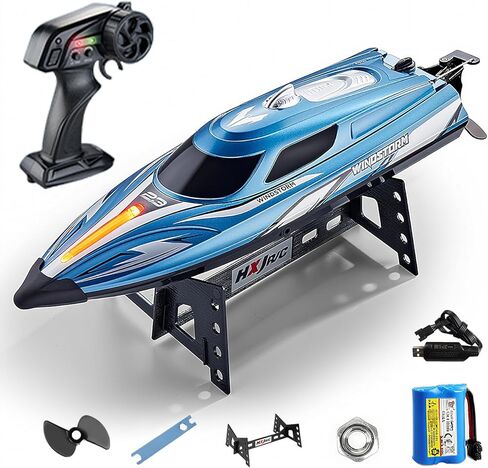 jaming 2.4Ghz RC Boat,25KPH Fast Speed RC Boat,14 inch Remote Control Boats for Kids and Adults, Waterproof Toy Boats for Lakes & Pools Gifts for Kids Boys (Blue) in Saudi Arabia