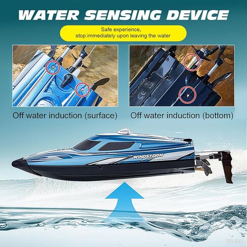 jaming 2.4Ghz RC Boat,25KPH Fast Speed RC Boat,14 inch Remote Control Boats for Kids and Adults, Waterproof Toy Boats for Lakes & Pools Gifts for Kids Boys (Blue) in Saudi Arabia