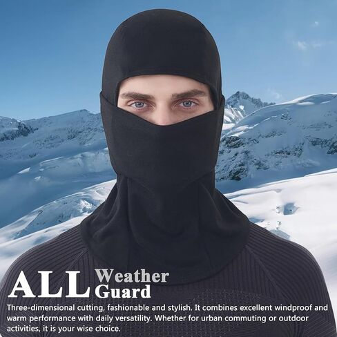 PROUDDEMON Thermal Balaclava Ski Mask Full Face Mask for Men Women, Windproof Neck Gaiter with Fleece Liner for Winter Sports in Saudi Arabia