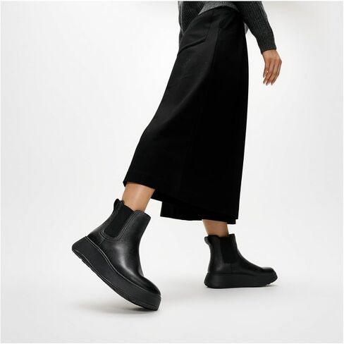 FitFlop womens F-mode Stitch Warm Tumbled-leather Chelsea Boots in Saudi Arabia