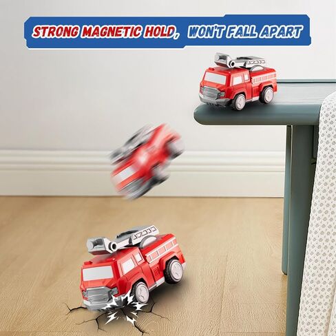 5 in 1 Magnetic Transform Cars Robot Toys Gift for Boy Ages 4-6, Easy DIY Assembly, STEM Magnetic Transform Engineering Trucks Toy, Birthday for Kids 3 4 5 6 7 Year Old(Yellow) in Saudi Arabia