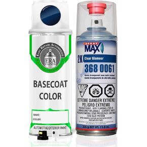ERA Paints LX5H - Navarra Blue Metallic for AUDI Exact Match Automotive Spray Paint Spray - Essential Kit w/ 2K 3680061 Clearcoat in Kuwait