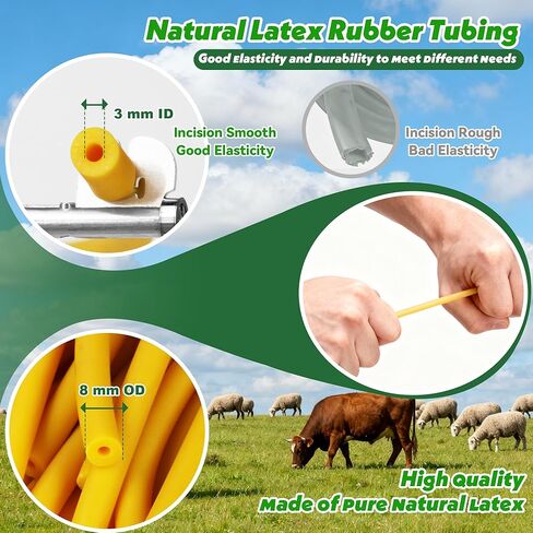 California Castration Stainless Steel Bander & Bands (30 pk) Castration Banding Tool Only for Animal Cast, Easy to Use in Saudi Arabia
