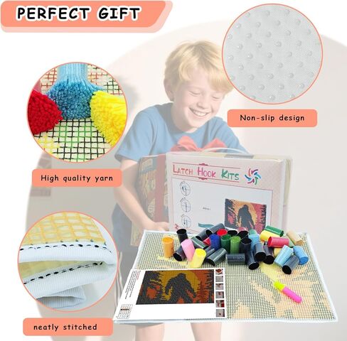 YZYMXDX Latch Hook Kits for Adults, Canvas Pre-Printed Handmade Hook Rug Kits for Home Decoration Festival Gift (60X40CM) in Saudi Arabia