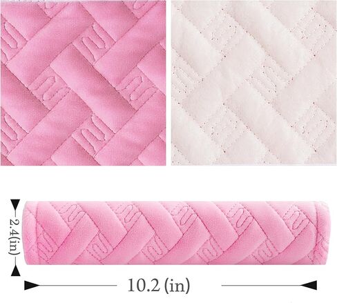 Amooca 2-Pack Soft Seat Belt Covers Universal Car Shoulder Pad Cushions with Braid Pattern for Comfortable Driving & Bag Strap Protection Pink in Saudi Arabia