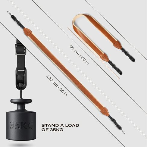 Padded Leather Camera Strap with Quick Release, Configurable as Sling, Neck Adjustable DSLR SLR Camera Shoulder Strap for Photographers, Black in Saudi Arabia
