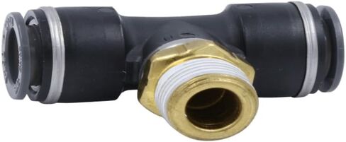 Mytee Products 5 Pack Air Brake Male Branch Tee OD 5/32X5/32X1/4 NPT - Composite Material Push-to-Connect Thread Branch Tee Replaces KV2T03-35S C1872-2.5-4 in Saudi Arabia