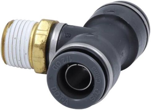 Mytee Products 5 Pack Air Brake Male Branch Tee OD 5/32X5/32X1/4 NPT - Composite Material Push-to-Connect Thread Branch Tee Replaces KV2T03-35S C1872-2.5-4 in Saudi Arabia