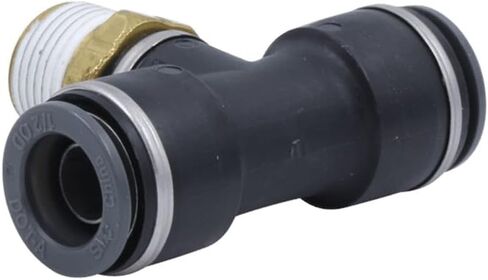 Mytee Products 5 Pack Air Brake Male Branch Tee OD 5/32X5/32X1/4 NPT - Composite Material Push-to-Connect Thread Branch Tee Replaces KV2T03-35S C1872-2.5-4 in Saudi Arabia
