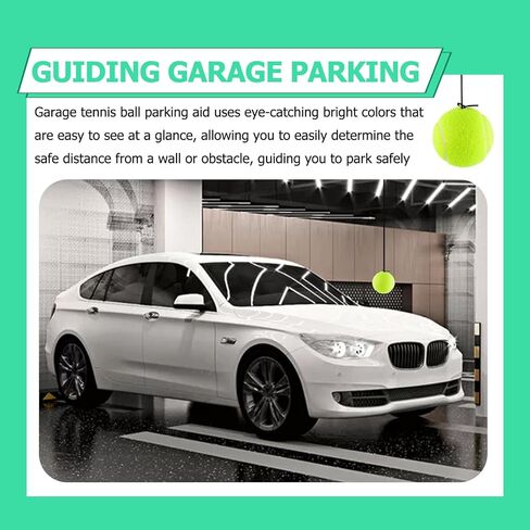 Aokdom 2PCS Garage Tennis Ball Parking Aid,Adjustable Strap Garage Ball for Parking&Collision Protection,Universal Garages Parkings Aid Includes Screw Hooks&Spring Clips Car Tools in Saudi Arabia