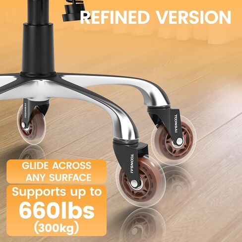 3 Inch Heavy Duty Office Chair Wheels,(Stem7/16-7/8), Replacement Rubber Caster Wheel, Set of 5,Silent, Smooth-Gliding, for Hardwood Flooring, Carpet Flooring,-Not for 1KEA Chairs in Saudi Arabia