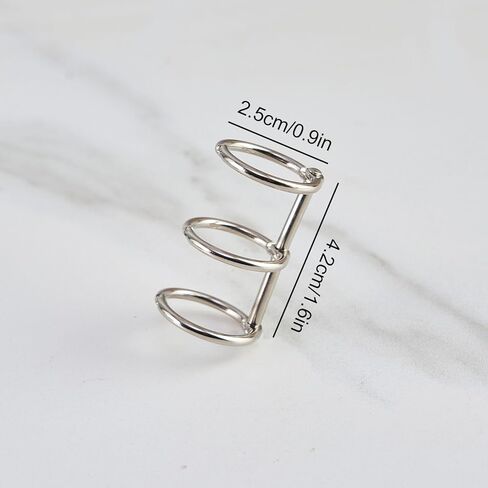 2 Packs 0.95in/25mm Metal Loose Leaf Binder Spines for Office,Home(Silver Color) in Saudi Arabia