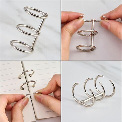 2 Packs 0.95in/25mm Metal Loose Leaf Binder Spines for Office,Home(Silver Color) in Saudi Arabia