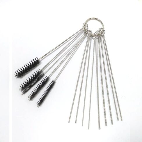 Motorcycle Carburetor Cleaning Tool Carbon Dirt Jet Remove Brushes Needles for Moped Scooter ATV Carb Jets Wire Cleaner Kits(Needles) in Saudi Arabia