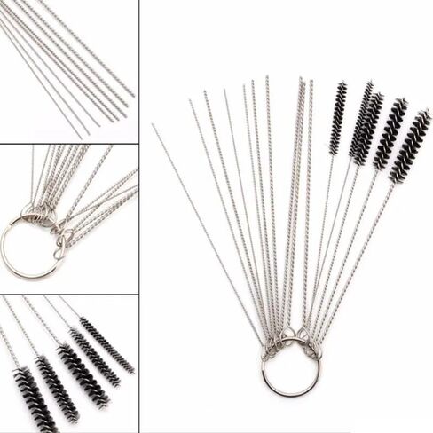 Motorcycle Carburetor Cleaning Tool Carbon Dirt Jet Remove Brushes Needles for Moped Scooter ATV Carb Jets Wire Cleaner Kits(Needles) in Saudi Arabia