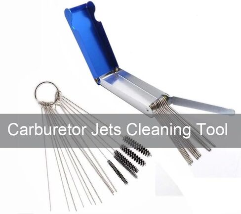 Carburetor Jets Cleaning Tool Needles Brushes Set for Motorcycle Carburetter Jet Injector Nozzle Wire Clean Spray Cleaning Tools(Brushes) in Saudi Arabia