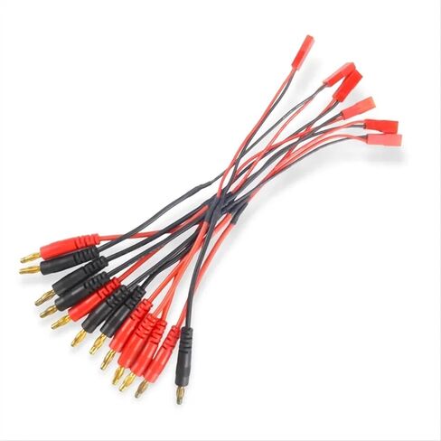 6pcsJST to 4mm 4.0 150mm Plug Bullet fits B6 Charger Battery Connector Adapter Cable for Lipo Battery Charger distintivo in Saudi Arabia