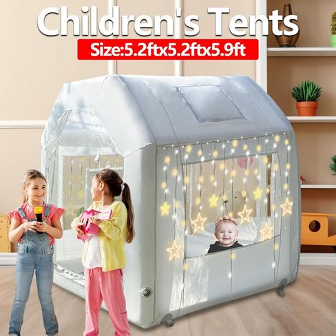 Inflatable Bubble House Dome for Kids Inflatable Children's Tent Bubble Balloon House with 450W Air Blower & Pump for Party Wedding Birthday Holiday Outdoor Commercial Event (White, 15ft) in Saudi Arabia
